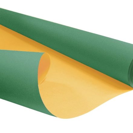 Papier prezentowy ozdobny KRAFT DUO zielono-żółty 69cm/25m