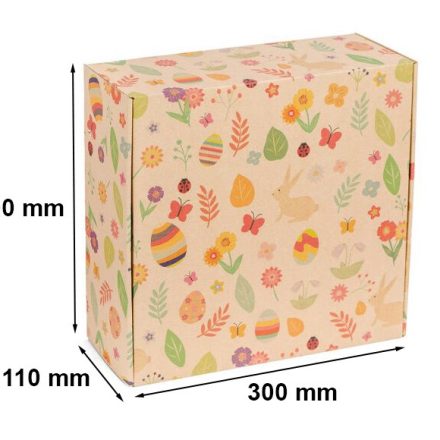 Karton wykrojnikowy WIOSNA pudełko wielkanocne 300x300x110 mm