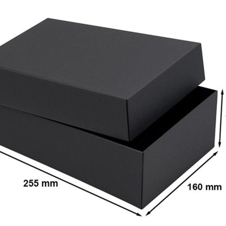 Pudełko ozdobne prezentowe wykrojnikowe 255x160x75 czarne L