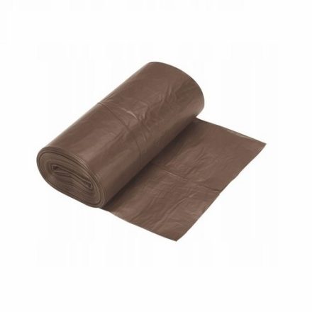 Worki na śmieci i bioodpady 120l LDPE brązowe 40um, 25 szt. w rolce