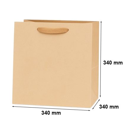 Torba papierowa kraft 34x34x34 cm Q5 brązowa z dnem klockowym na