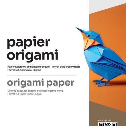 Papier kolorowy do origami ORIGANEO A4 mix 20 kolorów 100 ark. 80 g/m2