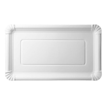 Tacka papierowa gastronomiczna jednorazowa biała 19x33 cm 125 szt.