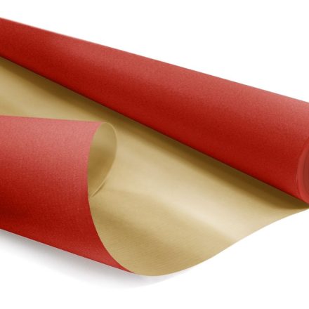 Papier pakowy KRAFT DUO METAL czerwono-złoty rolka 69 cm/50 m 60 g/m2