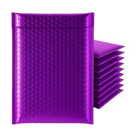 Koperta metaliczna bąbelkowa ochronna fioletowa 230x324 mm do wysyłki