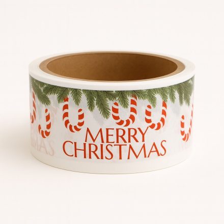 Taśma Świąteczna Merry Christmas 45mm/50m Taśma Pakowa Do Wysyłek