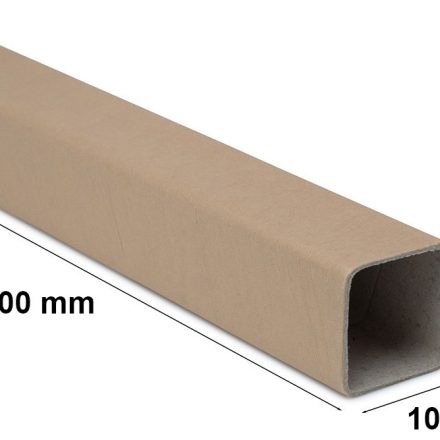 Tuba tekturowa kwadratowa 100 mm, grubość 2,5 mm, długość 900 mm