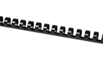 Grzbiety plastikowe do bindowania 14 mm, 100 sztuk, kolor czarny