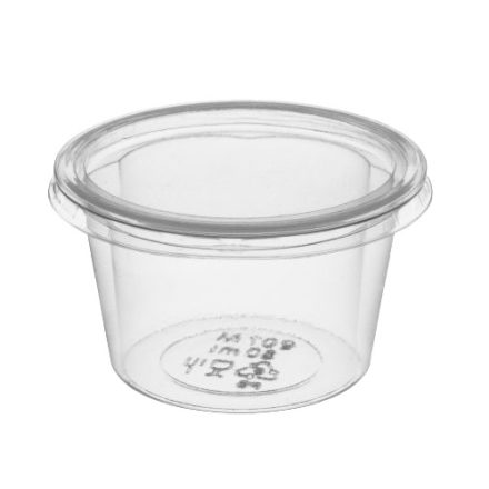 Sosjerka PS otwarta jednorazowa transparentna 100 ml fi 65/50 84 szt