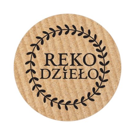 Naklejki okrągłe kraft 25 mm Rękodzieło, etykiety 200 szt. na rolce