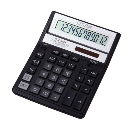Kalkulator biurowy Citizen SDC888XBK 12-cyfrowy czarny, solarny