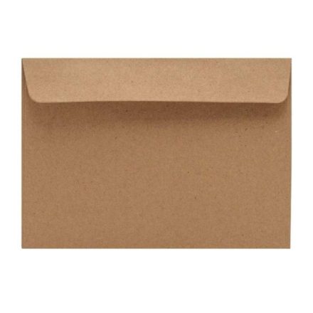 Koperty ozdobne na zaproszenia B6 HK brązowe 125x176 mm 120g 50 szt.