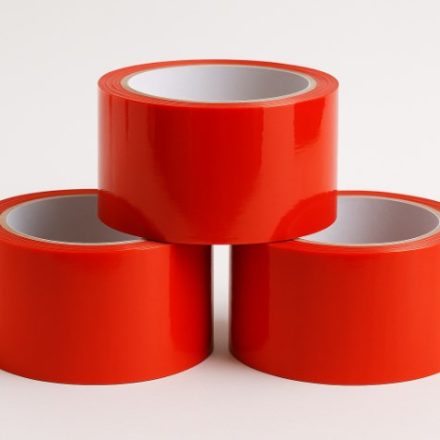Taśma pakowa akrylowa czerwona 48mm/45m samoprzylepna do kartonów