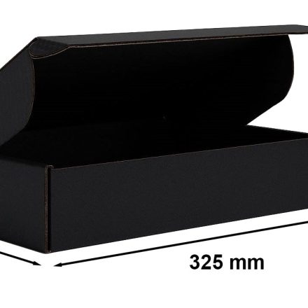 Karton wykrojnikowy 325x225x125 mm zewn. czarny, pudełko fasonowe