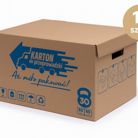 Karton przeprowadzkowy mocny i wytrzymały 460x330x290mm - 10 sztuk