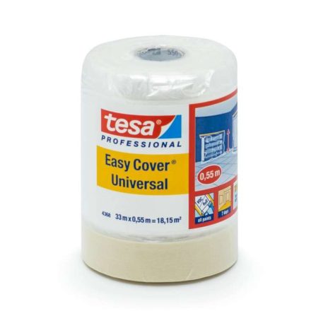 Folia maskująca z taśmą Tesa Easy Cover 4368 do malowania 55 cm x 33 m