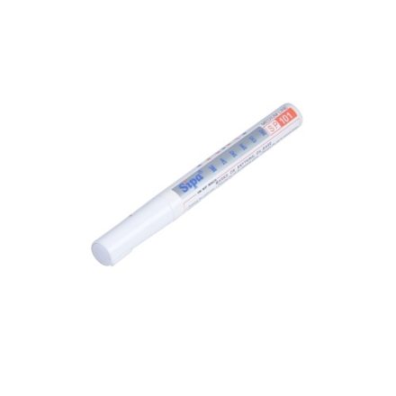 Pisak z farbą SP101 medium, biały marker olejowy 1-3 mm do znakowania