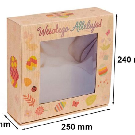 Karton z okienkiem Alleluja - pudełko wielkanocne 250x240x80 mm