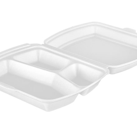 MenuBox 3-dzielny pojemnik obiadowy styropianowy 245x205x65 125szt.