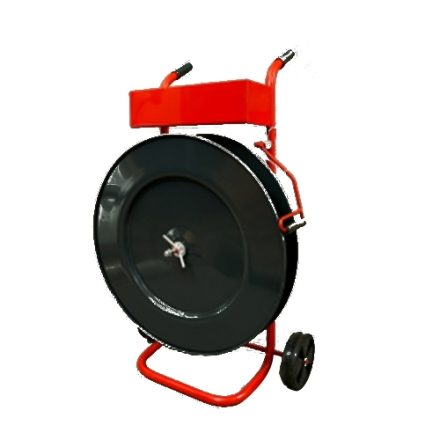 Wózek odwijacz do taśm spinających PET składak 406 mm z hamulcem