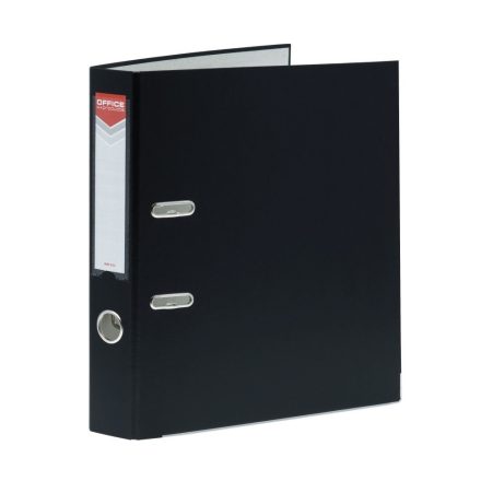 Segregator A4 75 mm czarny Office Products z etykietą na dokumenty
