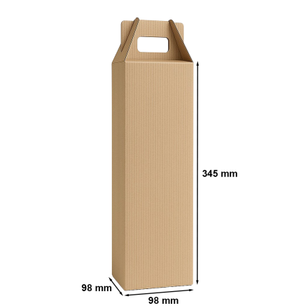 Pudełko karbowane  98x98x345mm / wino