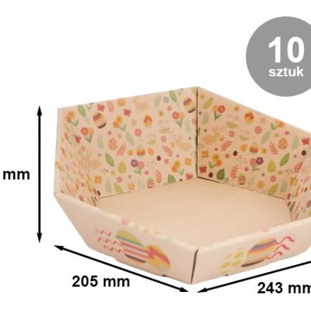 Tacka wielkanocna WIOSNA 243x205x100mm–Zestaw 10 sztuk Kosz prezentowy