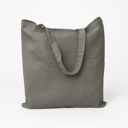 Torba bawełniana ekologiczna szara 38x42 cm, uchwyt 35 cm, 140 g/m2