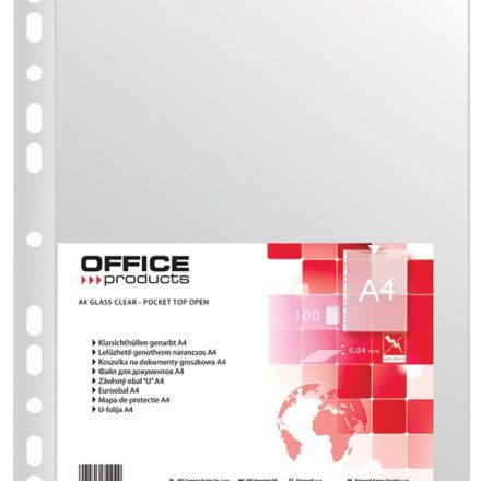 Koszulki groszkowe A4 na dokumenty Office Products 40um 100szt.