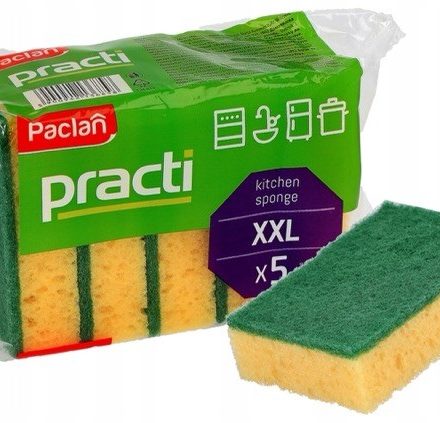 Gąbki kuchenne Practi dwustronne 5 szt. do trudnych zabrudzeń