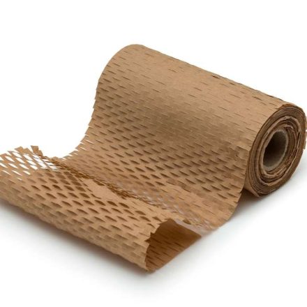 Papier nacinany kraft brązowy do pakowania plaster miodu 20 cm x 25 m