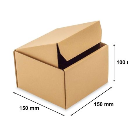 Karton wykrojnikowy F426 pudełko fasonowe 150x150x100mm brązowe