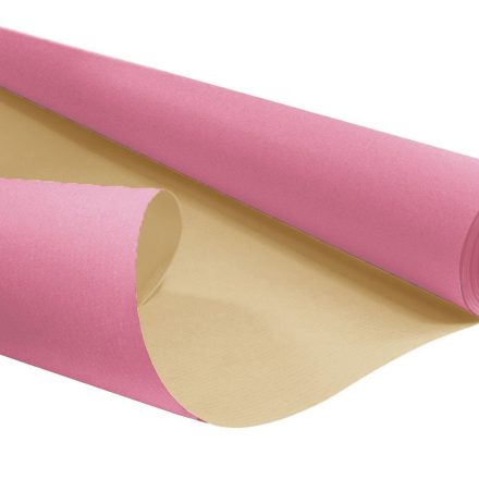 Papier pakowy prezentowy KRAFT brązowo-różowy rolka 50cm x 10m 50 g/m2