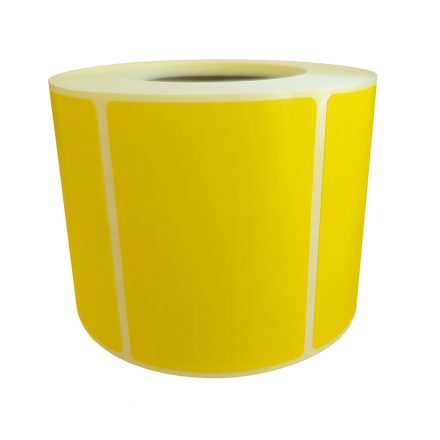 Etykiety termiczne samoprzylepne żółte 60x40 mm - 500 sztuk na rolce