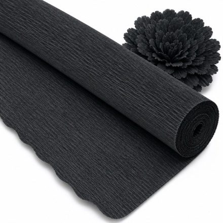 Krepina Włoska 180gr Czarna 50cm/250cm Ozdobny Papier Dekoracyjny