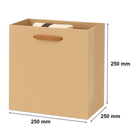 Torba papierowa kraft z uchwytem 25x25x25 cm 210 g/m2 Q3 prezentowa