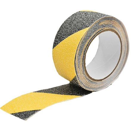 Taśma antypoślizgowa ostrzegawcza BHP 50 mm x 5 m żółto-czarna