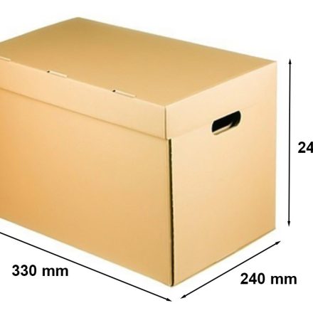 Karton do przeprowadzki 330x240x240 mm (zew.) fala B 3W 400g – solidny