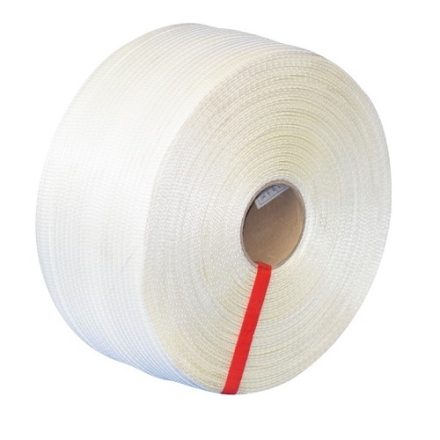Taśma spinająca poliestrowa PES GW 60 tkana 19 mm x 600 m twarda biała