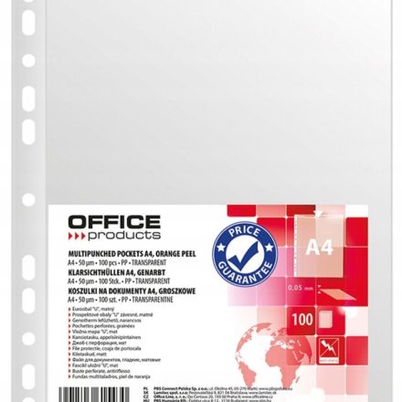 Koszulki na dokumenty A4 krystaliczne 30um Office Products 100 szt.