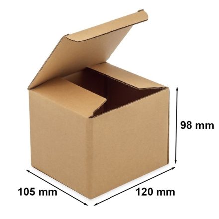 Kartonik wykrojnikowy F211 pudełko na kubek 120x105x98 mm brązowe