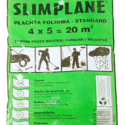 Folia malarska ochronna HDPE 4x5m Standard zielona do prac remontowych