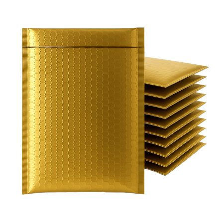 Koperty bąbelkowe metaliczne złote do wysyłki 320x450 mm, 50 sztuk