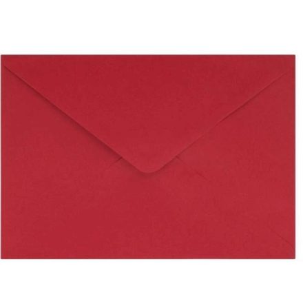 Koperty ozdobne C6 teksturowane czerwone 160 gsm do zaproszeń, 50 szt.