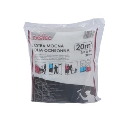 Folia malarska ochronna LDPE 4x5 m extra mocna transparentna 30 um