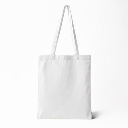 Torba bawełniana biała na zakupy 38x42 cm, uchwyt 70 cm, 140 g/m2