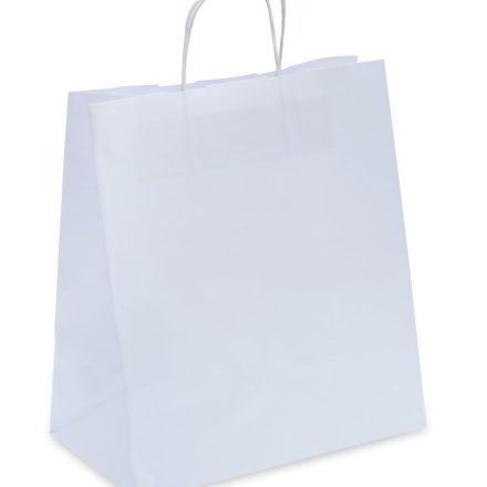 Torba papierowa na zakupy biała z uchwytem 305x170x340 mm, 10 szt.