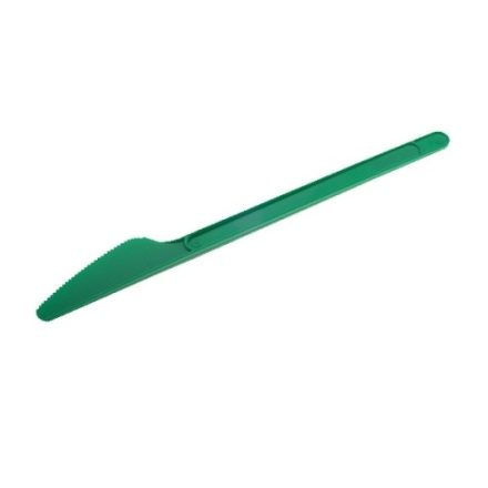 Noże jednorazowe plastikowe zielone na imprezę 16,5 cm 2,20 g 20 szt.