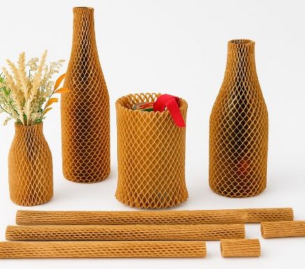 Rękaw papierowy ochronny plaster miodu 35 cm brązowy do pakowania