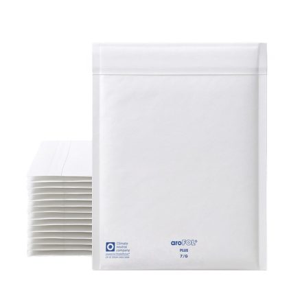 Koperty bąbelkowe aroFOL plus G17 białe 250x350+50 mm karton 100 szt
